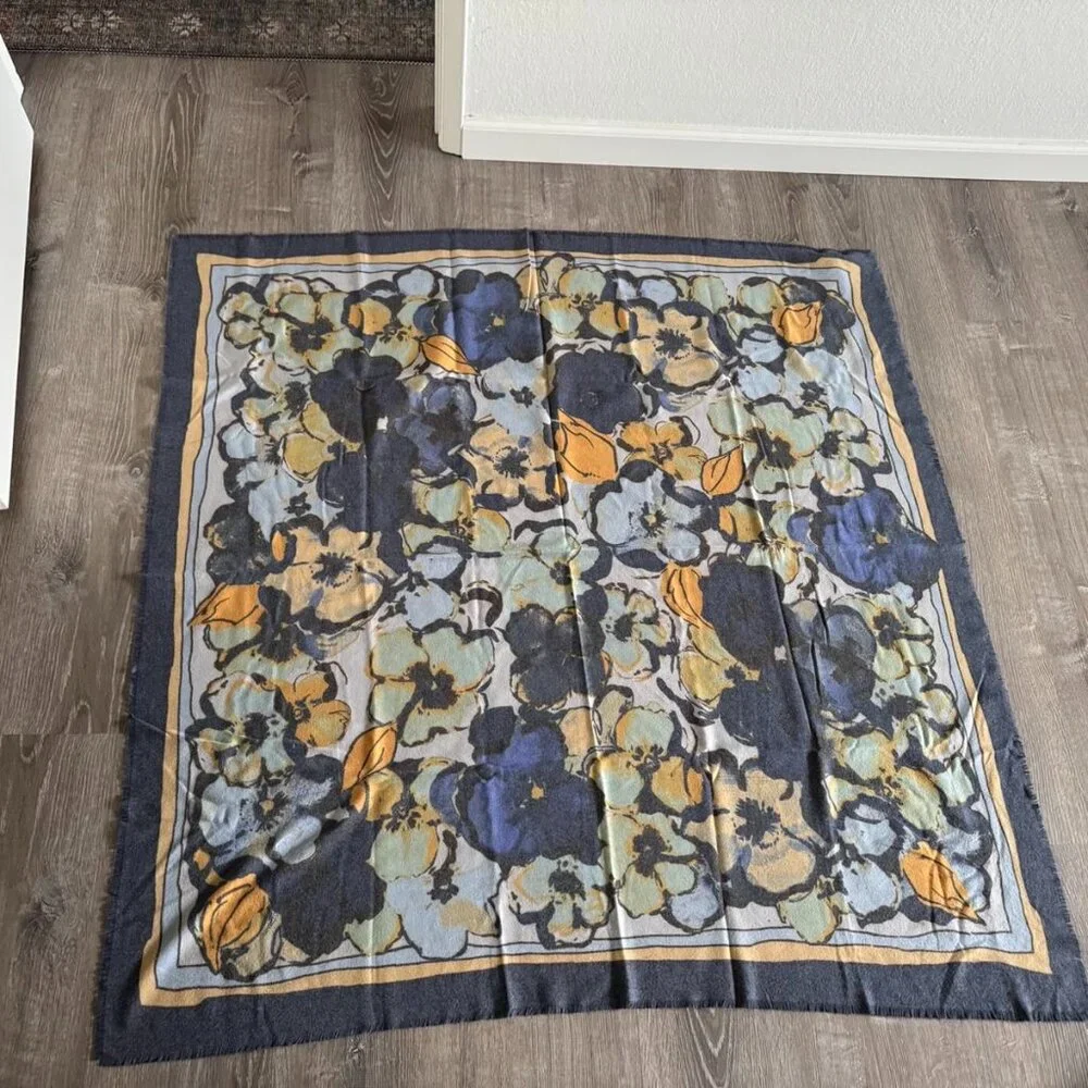 Max Studio Floral Square Scarf Shawl 50
